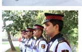 A.S.S. Security guards in full uniform standing in formation outdoors